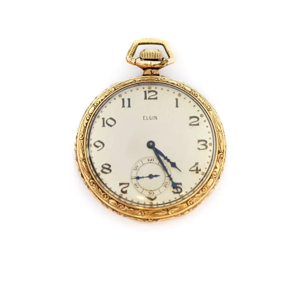 Elgine Antique 15 Jewels Open-face Pocket Watch